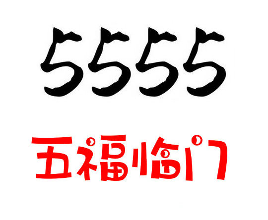 鄄城尾號555吉祥號